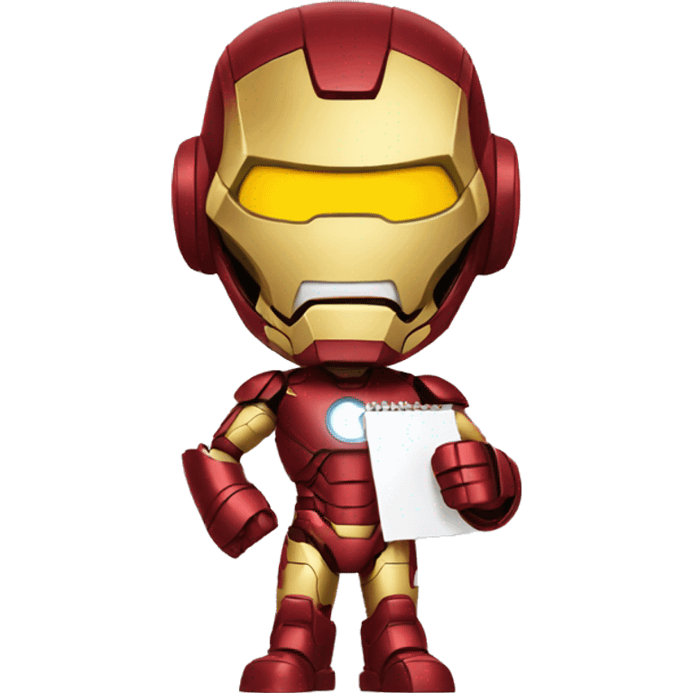 ironman holding a checklist emoji