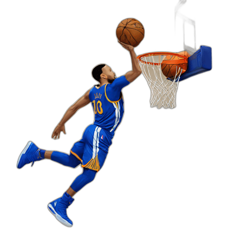 Curry dunk on james emoji