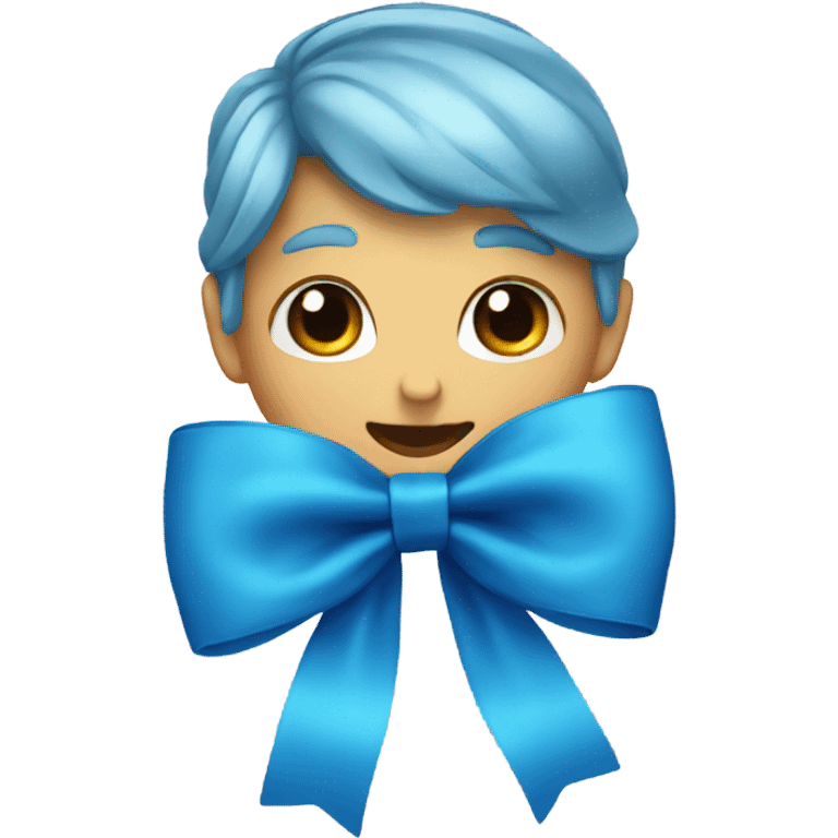 Blue bow emoji