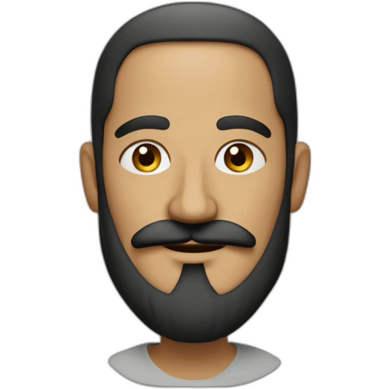 El bey Tunisia with beard, moustache and red tissu around the head emoji