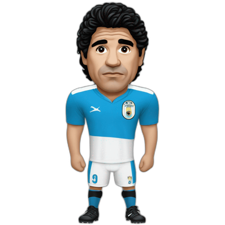 diego maradona with his nose white emoji