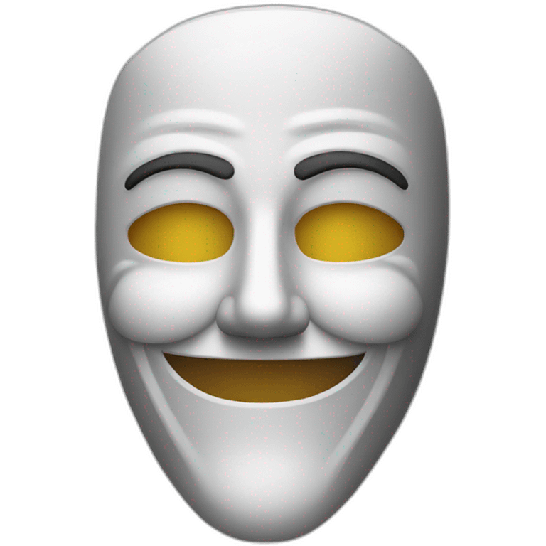 man in guy fawke mask sweating emoji