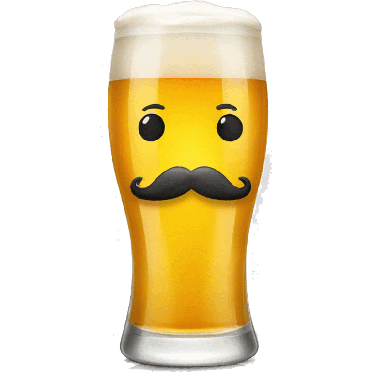 beerglass with moustache emoji