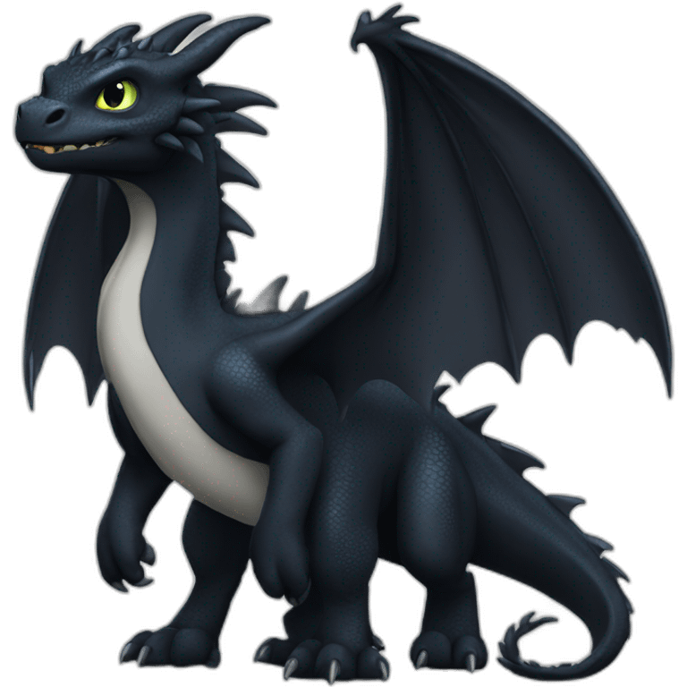 Night Fury Dragon Full Body emoji