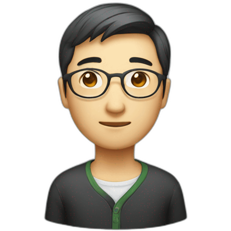 chinese round glasses developer emoji