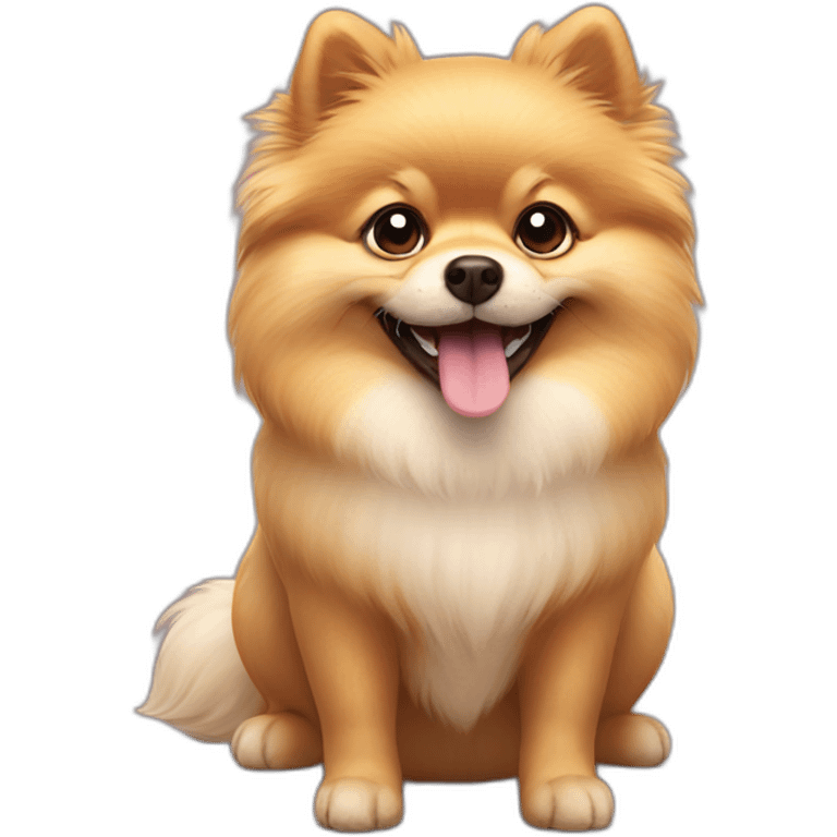 Smiling Pomeranian emoji