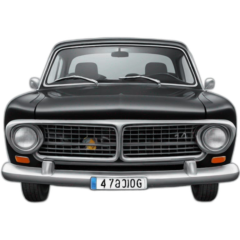 Black volga-gaz-24 car emoji