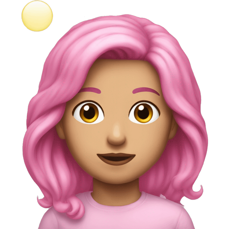 Pink morning emoji