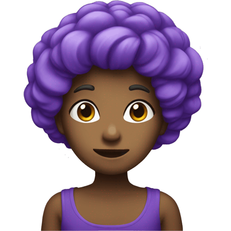 A violet with a big back emoji