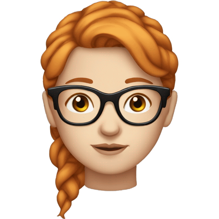 white girl with glasses, ginger hair, and nostril piercings  emoji