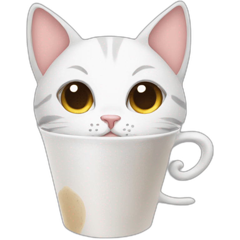 cat drinks coffee emoji