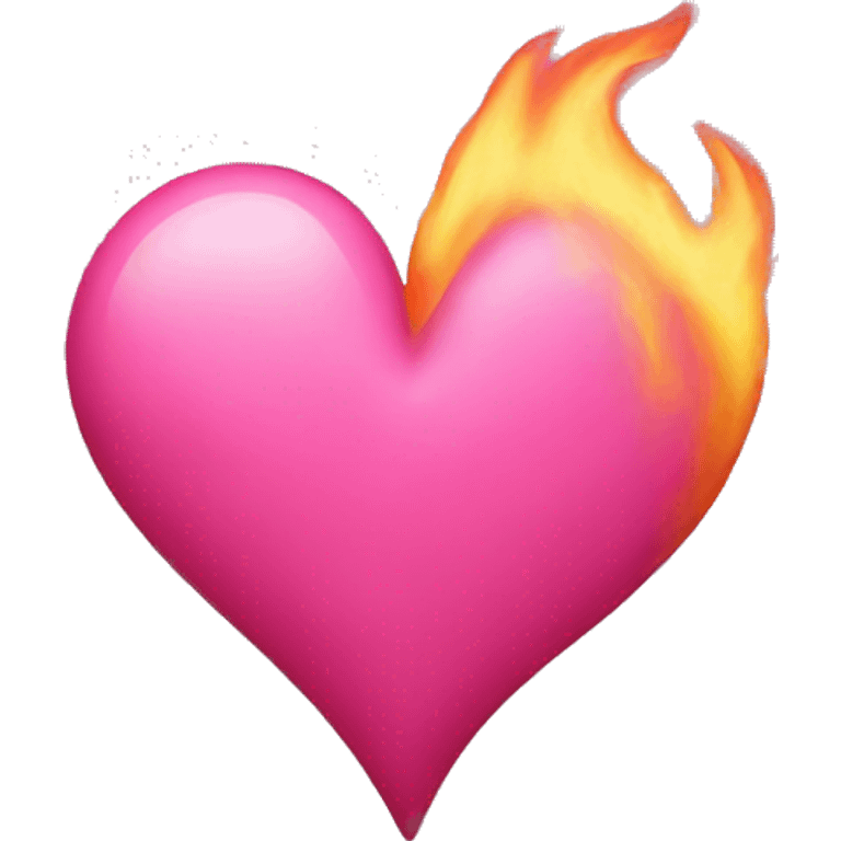 pink heart fire emoji