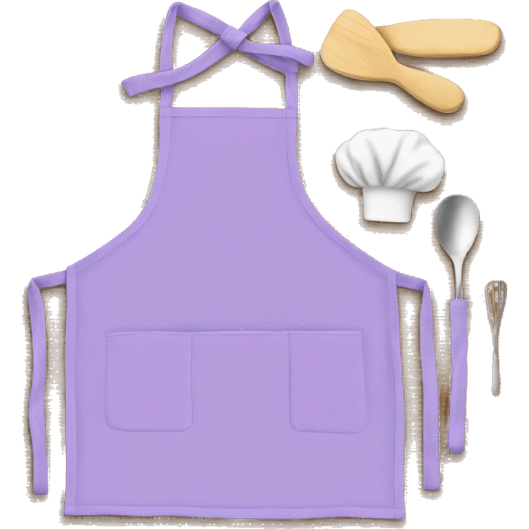 Realistic isolated light purple kitchen apron  emoji