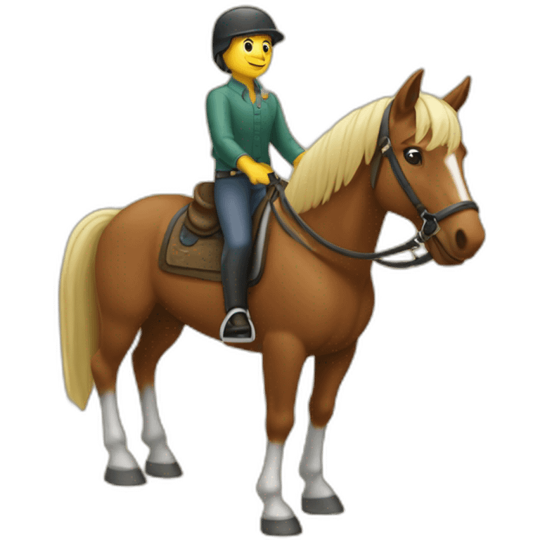 anguille sur un poney emoji