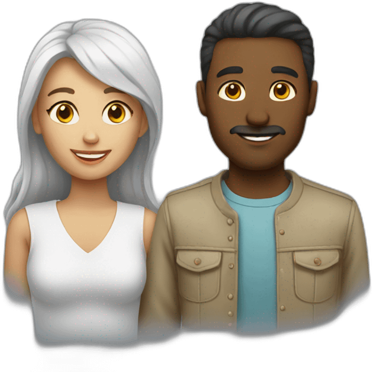 Couple white emoji