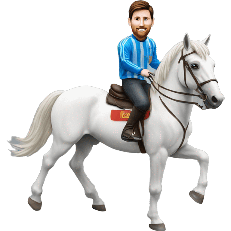 Messi sur un cheval  emoji