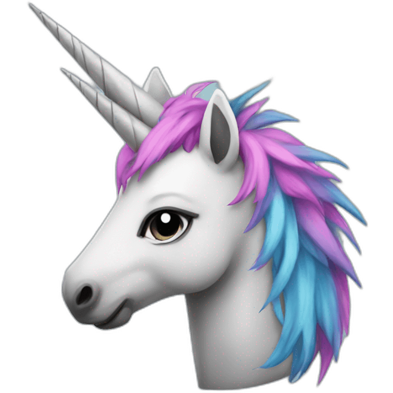 Punk unicorn emoji