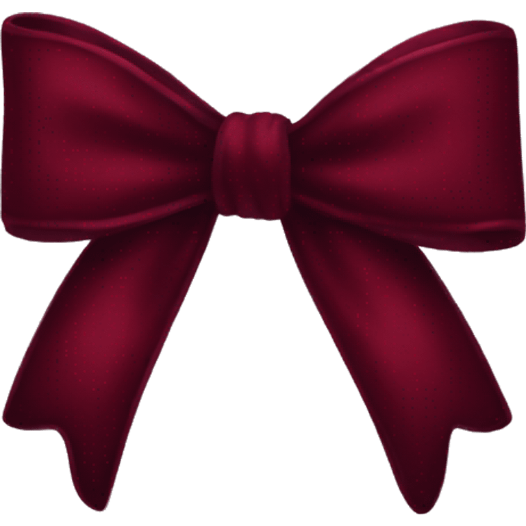 Dark red velvet aesthetic bow emoji