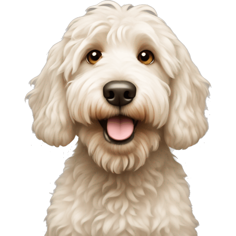 Whit Australian labradoodle  emoji