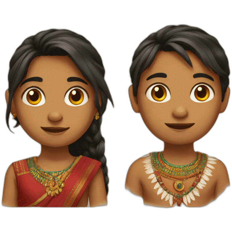 Half Indian and half Hungarian child emoji