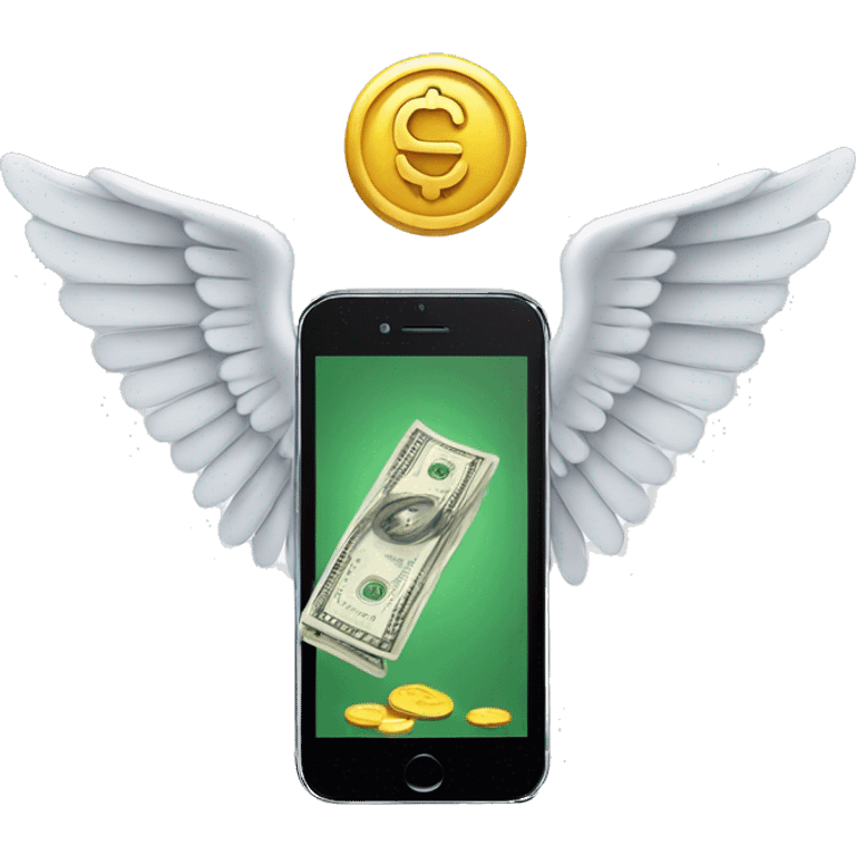 phone with money with wings emoji