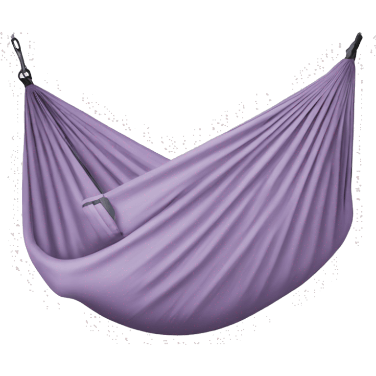 Realistic light purple camping hammock lisolated. emoji