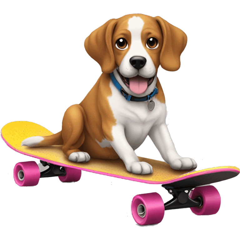 skateboard with dog  emoji