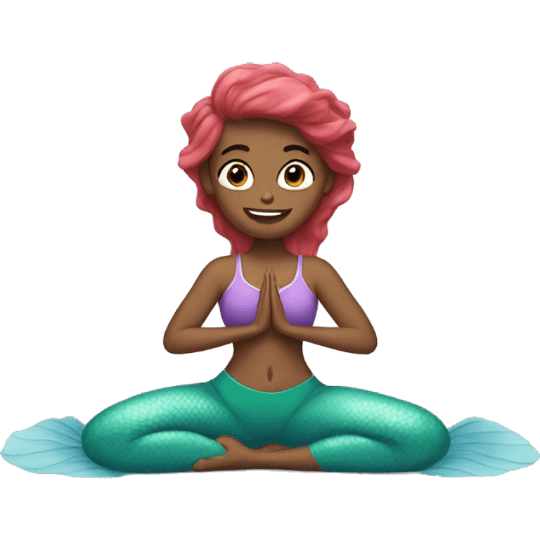 Mermaid doing Pilates  emoji