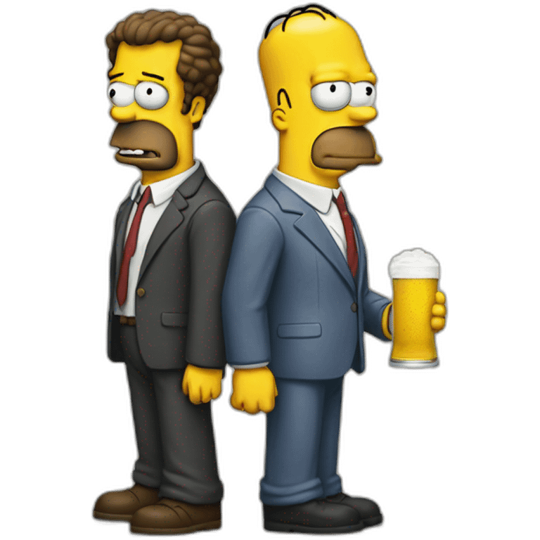 Homer et bart qui sont en colère emoji