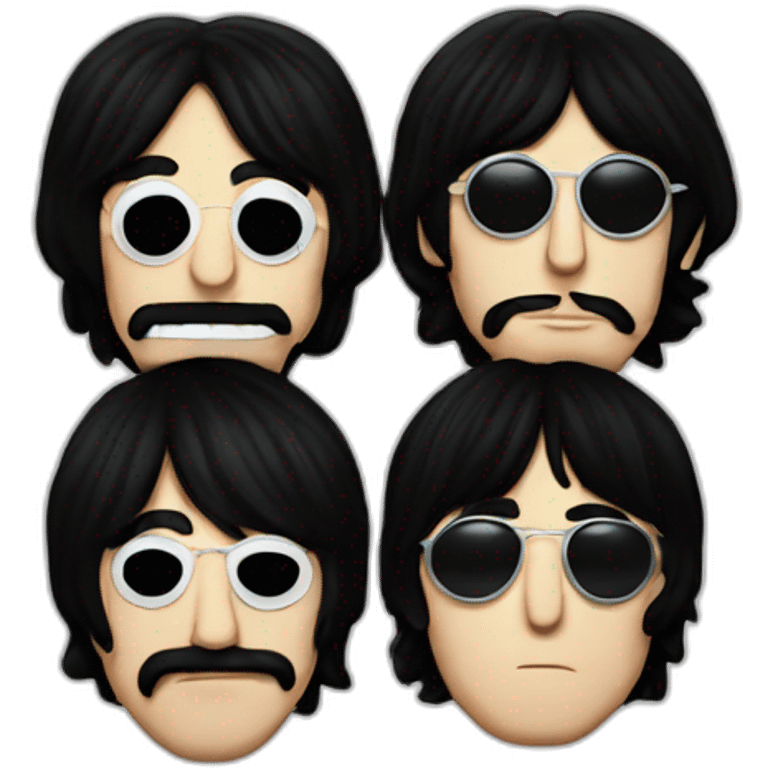 the beatles as kiss emoji