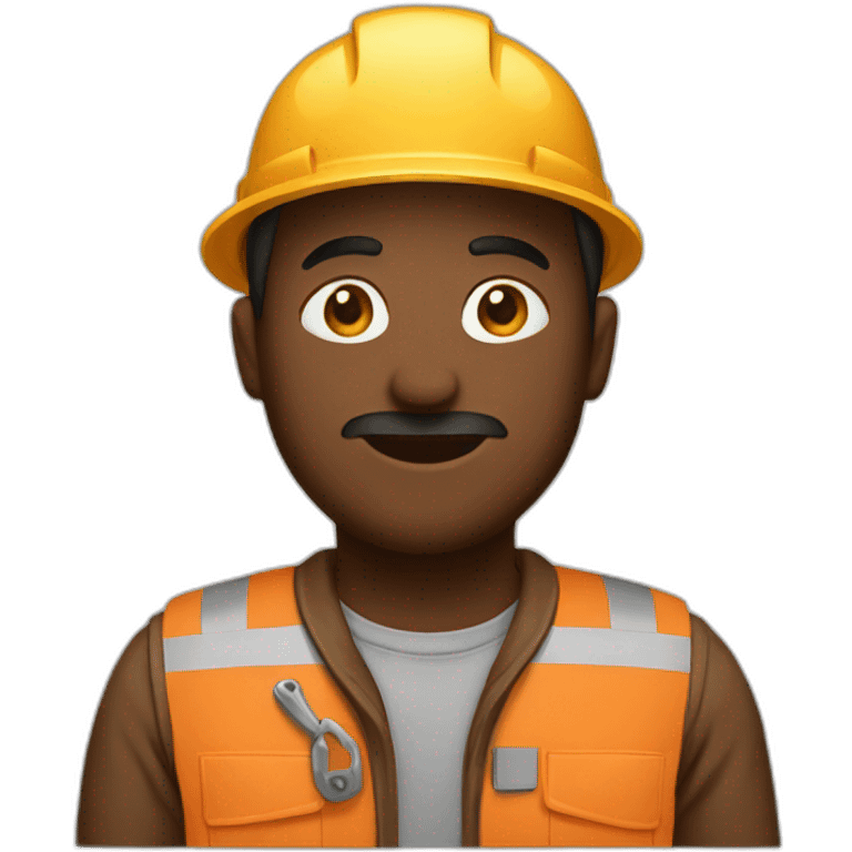 Worker man brown overall emoji