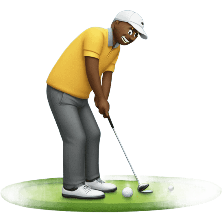 Rainer playing golf emoji