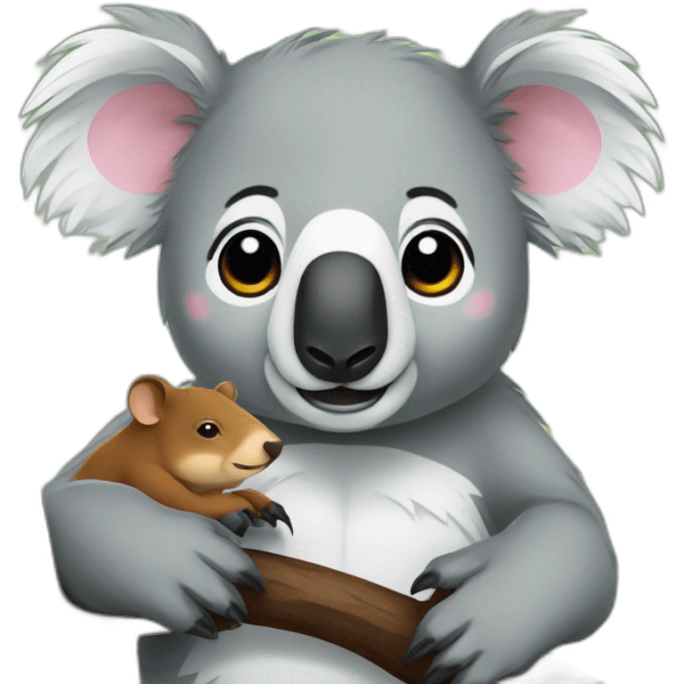 A koala with a capibara emoji