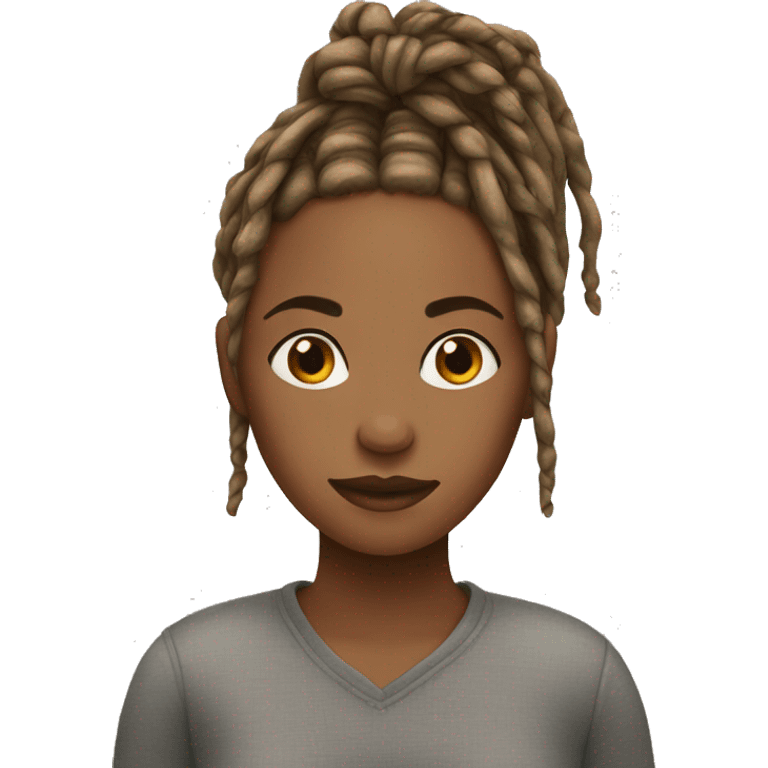 Girl wearing locs emoji