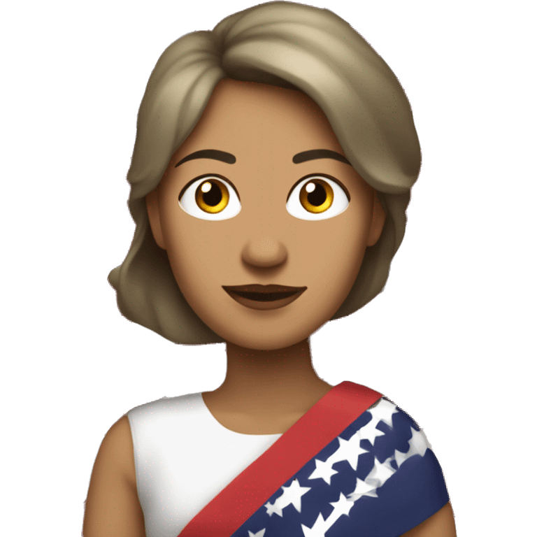 una mujer que tenga la bandera del feminismo  emoji