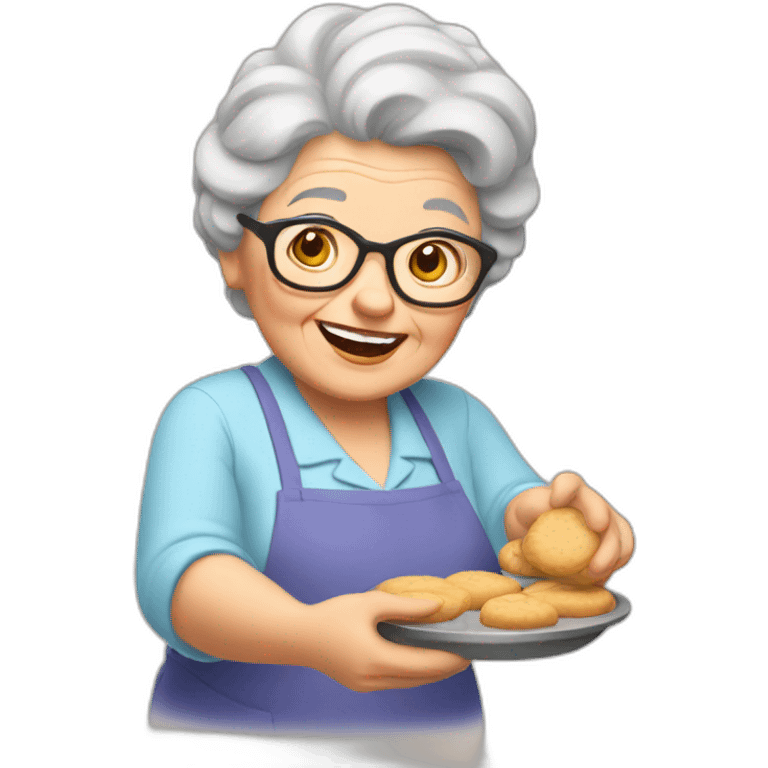 grandma making biscuits emoji