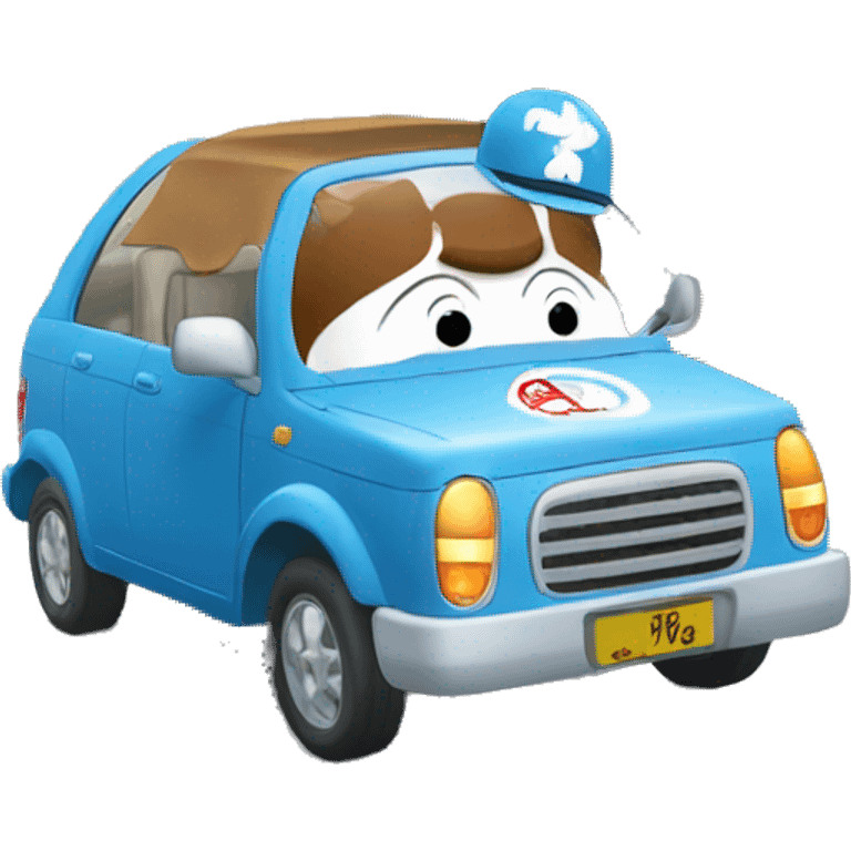 Doraemon driving byd emoji