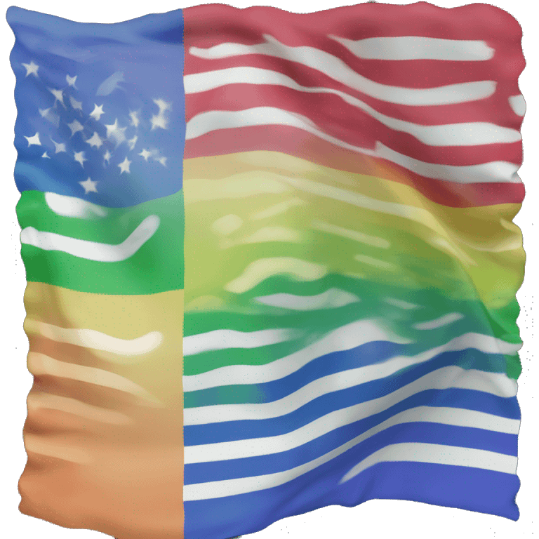 Generate a emoji that is the gay flag from lgbt communiy, that one that iso blue, white and green emoji