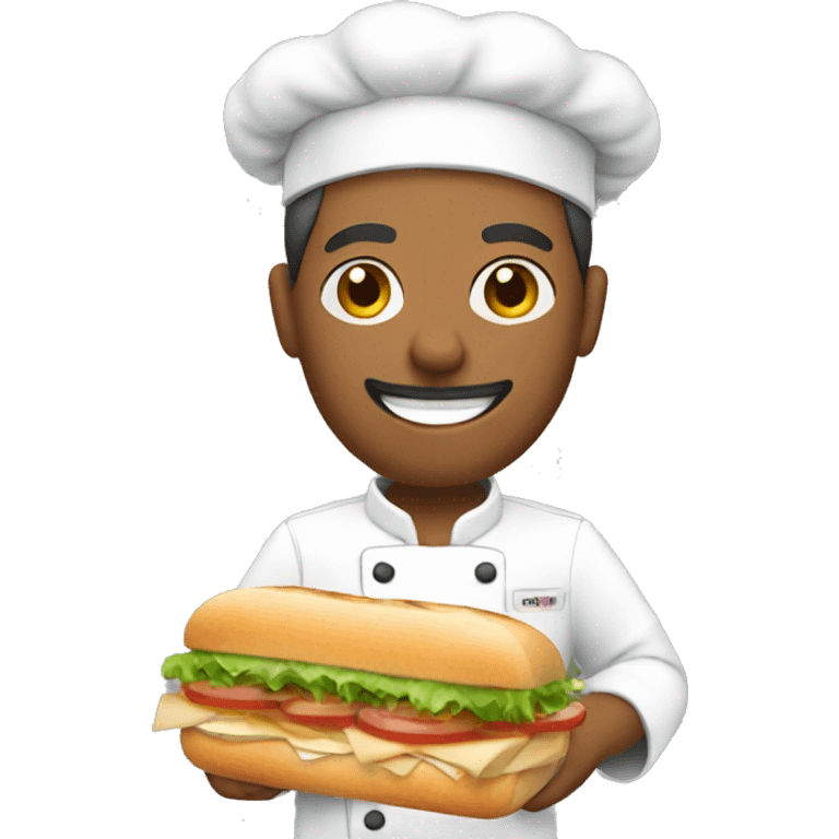 chef with sandwich emoji