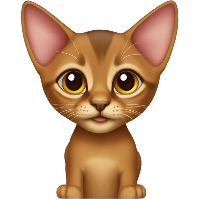 Abyssinian kitten standing  emoji