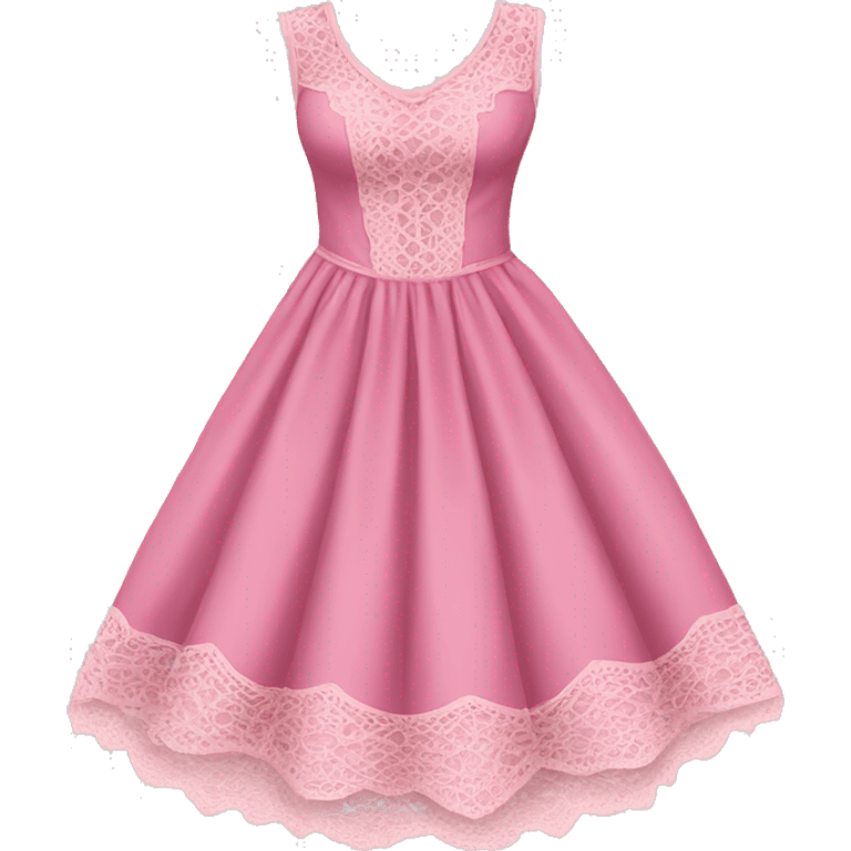 Pink dress with lace emoji