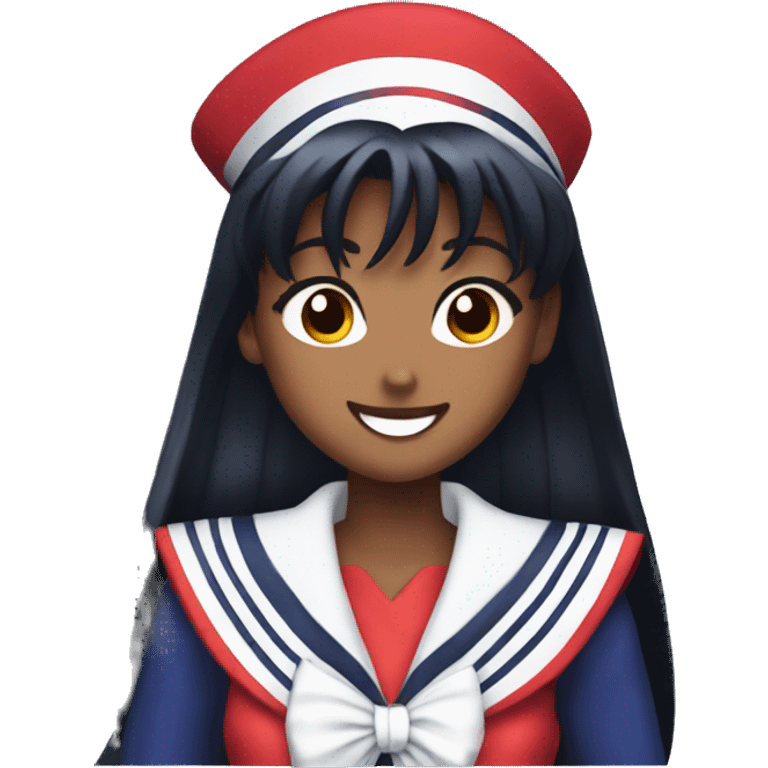 Sailor mars from sailor moon smiling  emoji