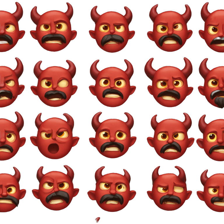 Devil with beard emoji