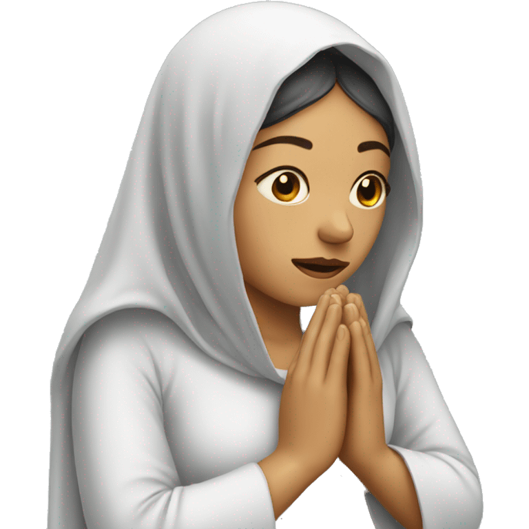 A women praying with a veil emoji