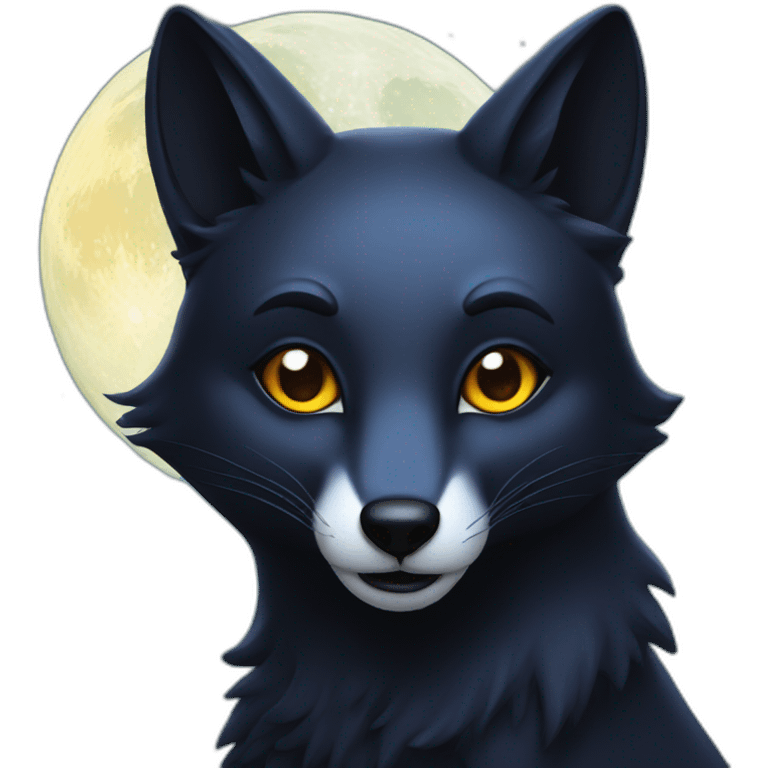 black fox moon emoji