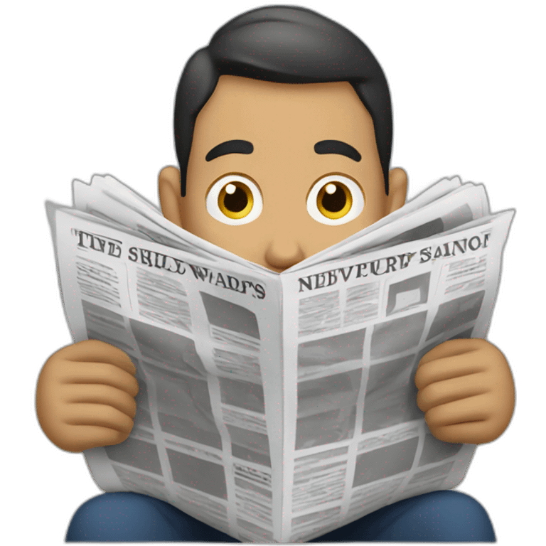 men reading newspapers emoji