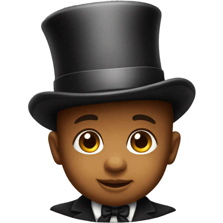 baby wearing a tophat emoji