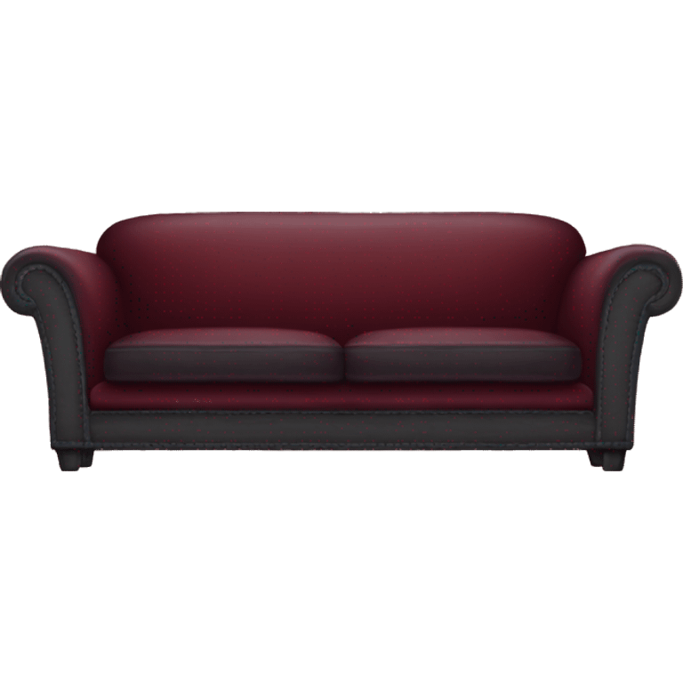 Dark red couch cozy emoji