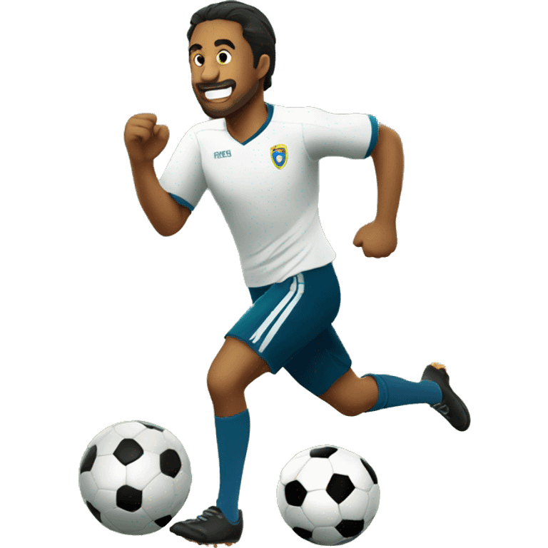 ANTONIO RUTIGER RUNNING WITH SOCCER BALL emoji