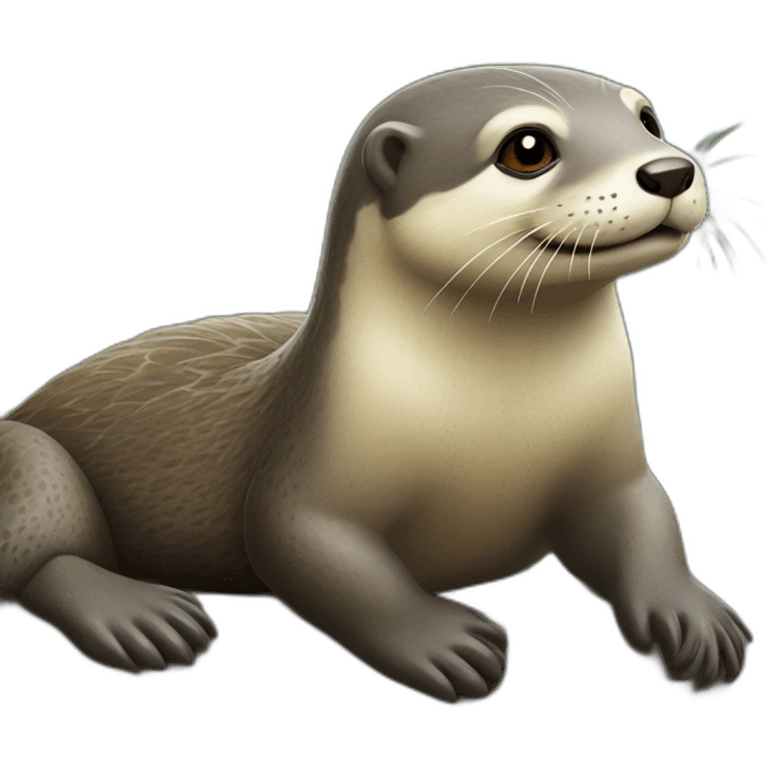 loutre sur tortue emoji